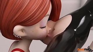 две лесбиянки анимированные в латексе - порно видео