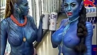 Аватар на публике - порно видео